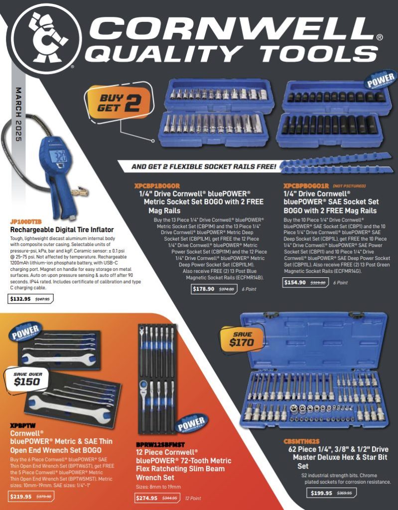 Flyer Archive – Cornwell Tools